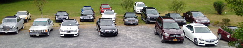 Many club owner's Mercedes-Benz vehicles